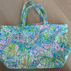 Lilly pulitzer palm beach tote (ocean reef)